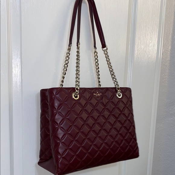 Kate Spade Maroon Quilted Shoulder Bag - Picture 1 of 6